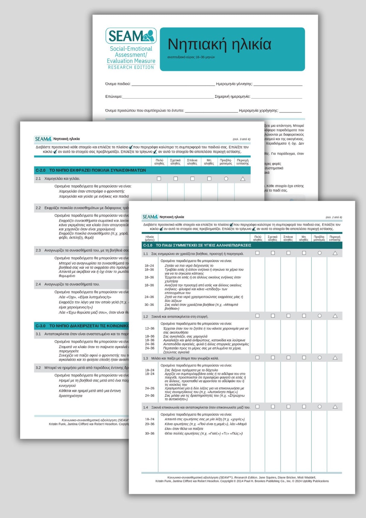 Κοινωνικο-συναισθηματική αξιολόγηση SEAM™ - Research Edition