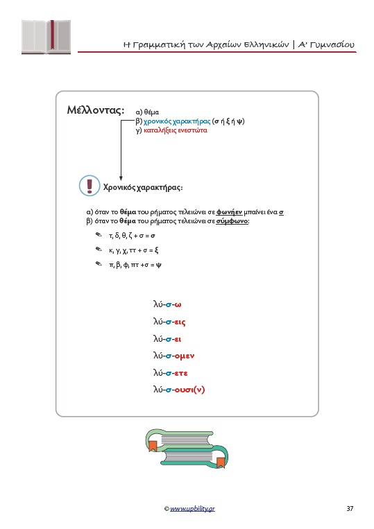 Γραμματική Αρχαίων Α' Γυμνασίου | Σχολικό βοήθημα - Εκδόσεις Upbility