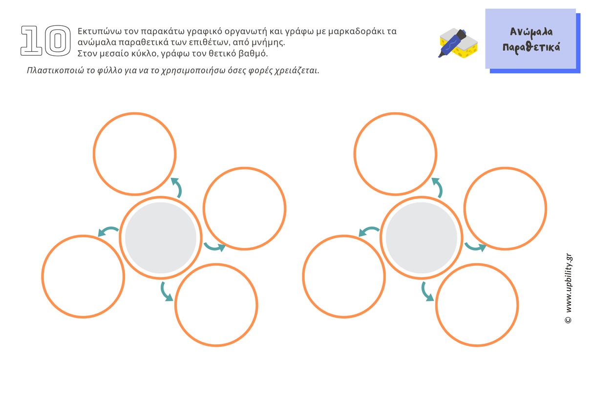 POCKET CARDS | Τα Παραθετικά των Επιθέτων - Εκδόσεις Upbility