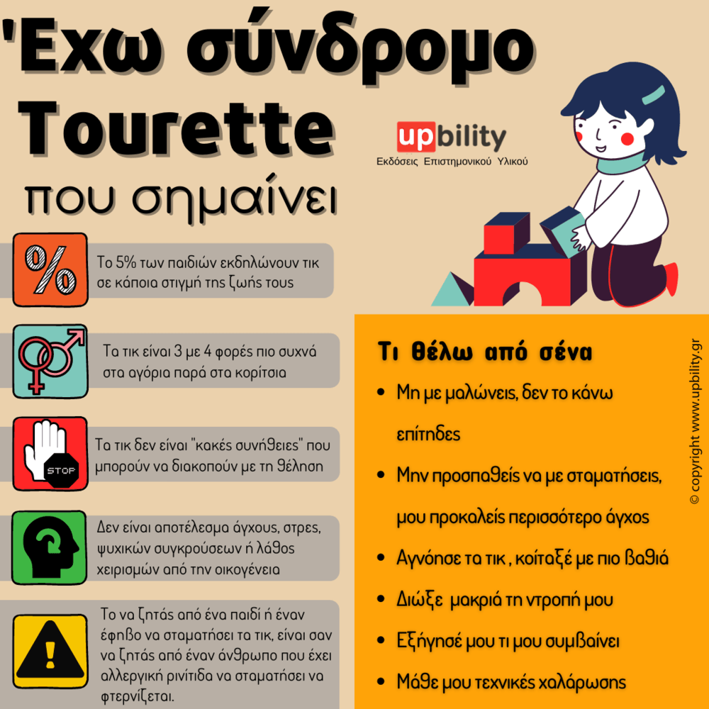 Μάθετε για το Σύνδρομο Tourette (Τουρέτ) - Εκδόσεις Upbility